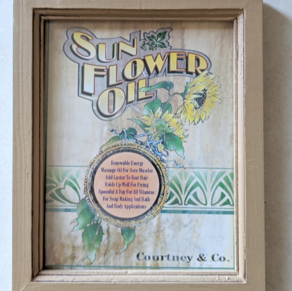 Sunflower oil Fràmed Farmhouse style Picture
